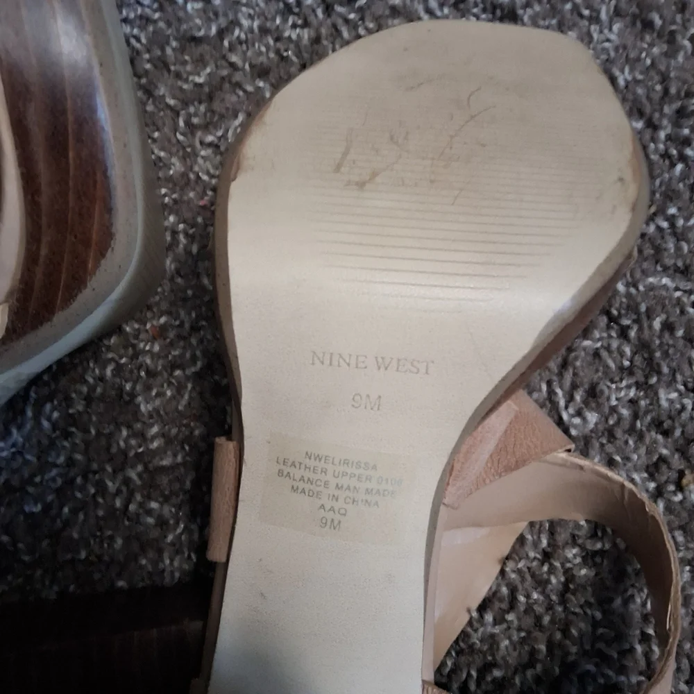Nine West Tan Block Heel Sandals - Picture 11 of 11